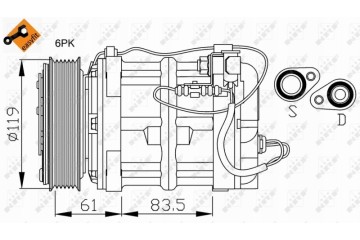 Compressor air conditioning NRF 32108 Part manufacturer NRF