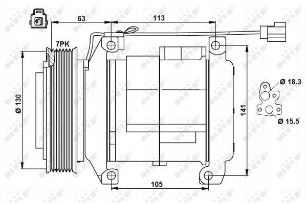 Air conditioning compressor NRF 32881 Quality of parts according to GVO Q original with factory logo OEM OES