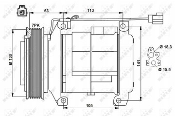 Air conditioning compressor NRF 32881 Quality of parts according to GVO Q original with factory logo OEM OES