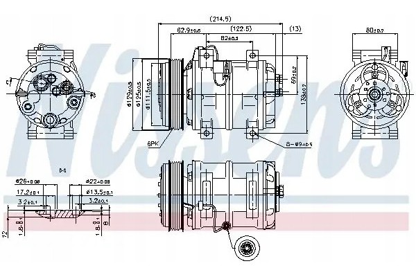 COMPRESSOR AIR CONDITIONING COMPRESSOR 89317 NISSENS Car type passenger cars