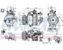 Nissens 890792 Compressor air conditioning Catalog number of the original FORD 2026792 FORD 2036679 FORD 2062122 FORD 5203657 FO