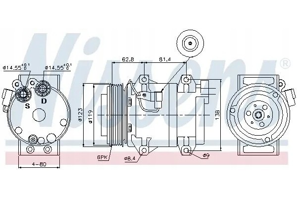 COMPRESSOR AIR CONDITIONING COMPRESSOR 89070 NISSENS Quality of parts according to GVO Q original with factory logo OEM OES