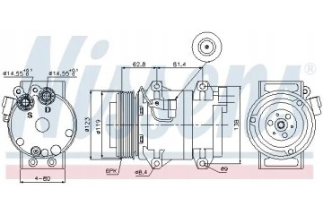 COMPRESSOR AIR CONDITIONING COMPRESSOR 89070 NISSENS Quality of parts according to GVO Q original with factory logo OEM OES