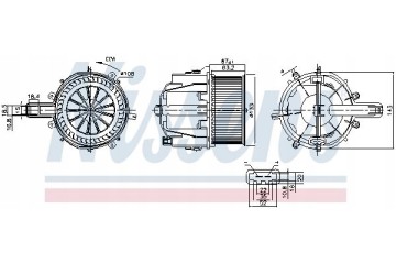 Blower NISSENS 87759 Catalog number of the original PORSCHE 99157392200