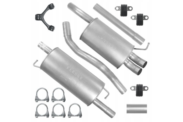 Muffler set VW T5 5V 03 15 1 9 TDI BUS LWB