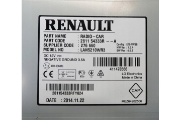 OE NEW Radio MEDINAV navigation CLIO IV Catalog number of the part 281154333R