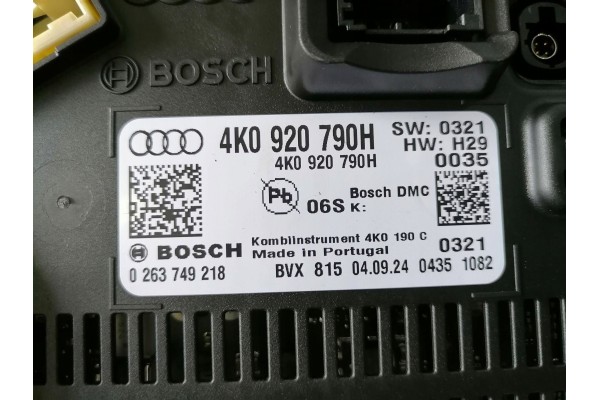 Audi A6 S6 C8 SPEEDOMETER VIRTUAL 4K0920790H Catalog number of the part 4K0920790H