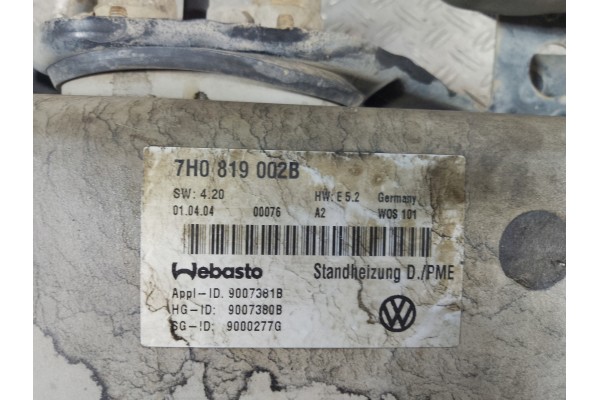 VOLKSWAGEN T5 04 10 WEBASTO PARKING HEATER 2 5 Catalog number of the part 7H0819002B T5