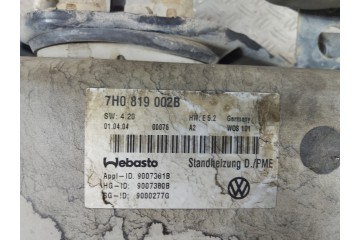 VOLKSWAGEN T5 04 10 WEBASTO PARKING HEATER 2 5 Catalog number of the part 7H0819002B T5