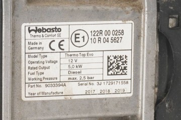 Calefactor estacionario Webasto para Skoda Superb B8 3Q0815005N