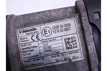WEBASTO PARKING HEATER PEUGEOT 508 AND 2 2 HDI 9687946580 Catalog number of the original 9687946580