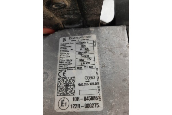 Audi A4 B9 A5 F5 Heating Webasto 8W0265081H Part manufacturer Audi OE