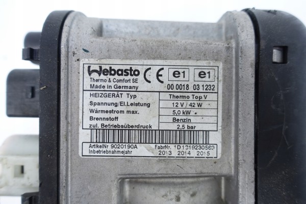 WEBASTO PARKING HEATER VW TOUAREG CADDY GOLF Version European