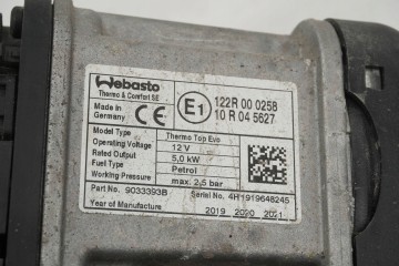 Calefactor estacionario WEBASTO para VW PASSAT B8 3Q0815005AA