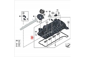 Tapa de válvulas BMW 1 F21 11128589941