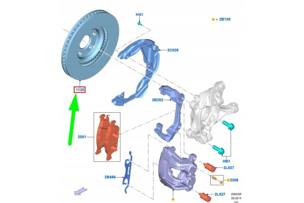 OE FORD BRAKE DISC FORD FRONT EDGE 18 AWD Part manufacturer Ford OE