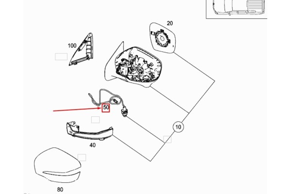 Original camera in mirror Mercedes Benz OE A4479053903 Catalog number of the part OEM_A4479053903