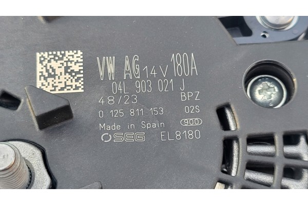 Alternador 180A 14V VW AG Seat Skoda Audi 1.6 TDI 2.0 TDI OE 04L903021
