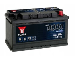 Battery Yuasa YBX9115 12V 80Ah 800A AGM Start Stop