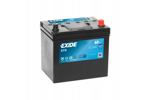 Battery Exide EL604 60Ah 520A D23 P EFB Start Stop