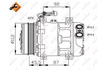 32701 NRF AIR CONDITIONING COMPRESSOR CITROEN JUMPER 06 Catalog number of the part 32701