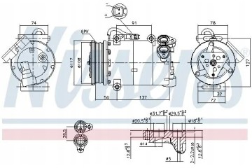 COMPRESSOR AIR CONDITIONING COMPRESSOR 890040 NISSENS Catalog number of substitutes ACAUTO AC 01VI010 ACAUTO AC 02VI03 ACAUTO AC