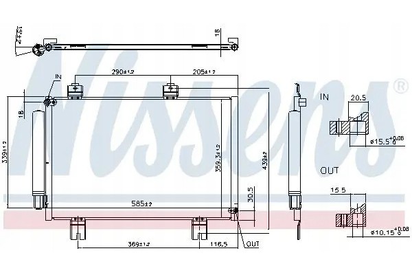 CONDENSER AIR CONDITIONING COOLER 940810 NISSENS Product weight with unit packaging 11 kg