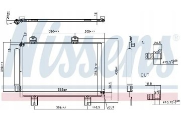 CONDENSER AIR CONDITIONING COOLER 940810 NISSENS Product weight with unit packaging 11 kg