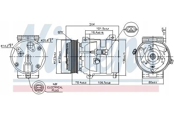 COMPRESSOR AIR CONDITIONING COMPRESSOR 89217 NISSENS Quality of parts according to GVO Q original with factory logo OEM OES