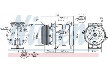 COMPRESSOR AIR CONDITIONING COMPRESSOR 89217 NISSENS Quality of parts according to GVO Q original with factory logo OEM OES