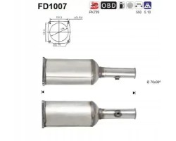 PARTICULATE FILTER FAP DPF FD1007 AS CITROEN