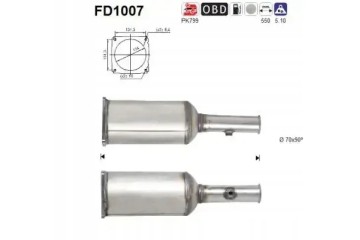 PARTICULATE FILTER FAP DPF FD1007 AS CITROEN