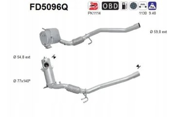 PARTICULATE FILTER FAP DPF FD5096Q AS AUDI SEAT Packaging status original