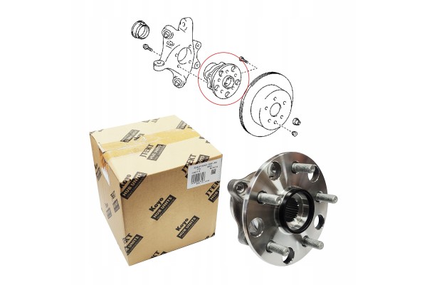 Wheel hub with rear bearing Koyo Jtekt Lexus IS220D IS250 IS350 GS450H