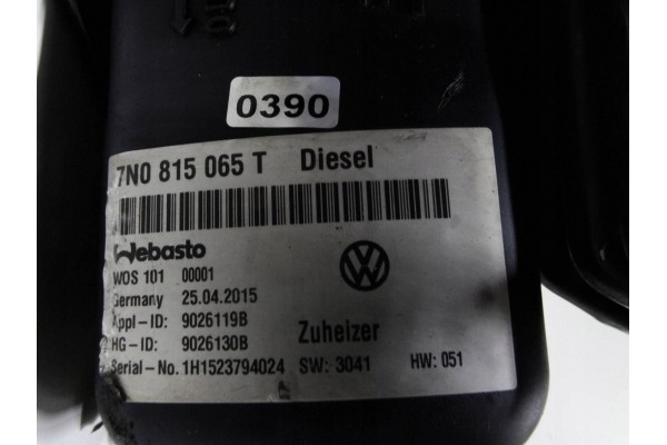 VW SHARAN 7N SEAT ALHAMBRA II WEBASTO PARKING HEATER 7N0815065T Quality of parts according to GVO O original with manufacturer s