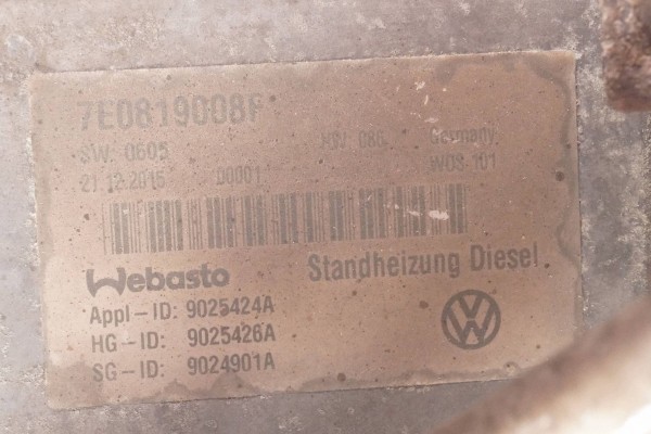 PARKING HEATER WEBASTO VW T5 7E0819008F 9025426A Version European