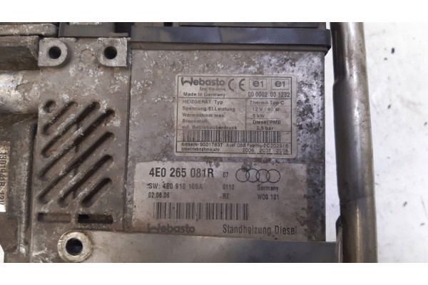 Webasto 4E0265081R Audi A8 D3 Car type passenger cars
