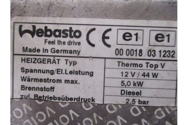 Webasto parking heater BMW X6 F16 14R Part manufacturer Webasto