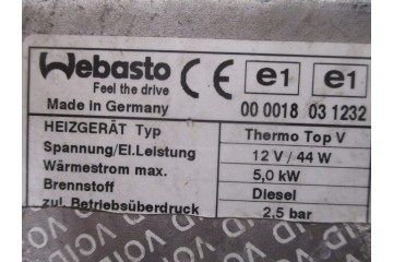 Webasto parking heater BMW X6 F16 14R Part manufacturer Webasto