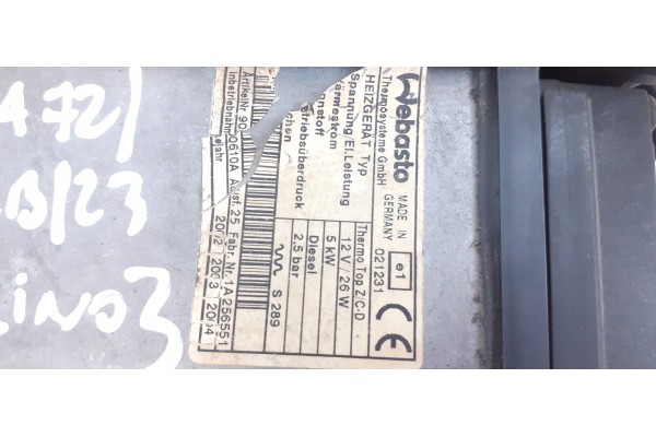 Webasto Fiat Fiorino III electrician Catalog number of the part TERMO TOP Z
