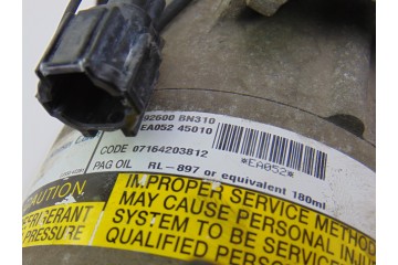 92600BN310 COMPRESOR AIRE ACONDICIONADO NISSAN ALMERA TINO (V10M) Acenta 2004 92600BN310 194132 NISSAN - 4