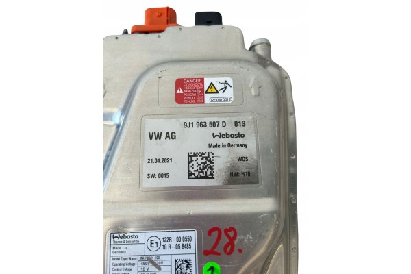 Heating module Webasto Porsche 9J1963507D Quality of parts according to GVO O original with manufacturer s logo OE