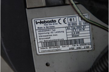Webasto AIR TOP 2000 ST 12V Diésel 9012942A