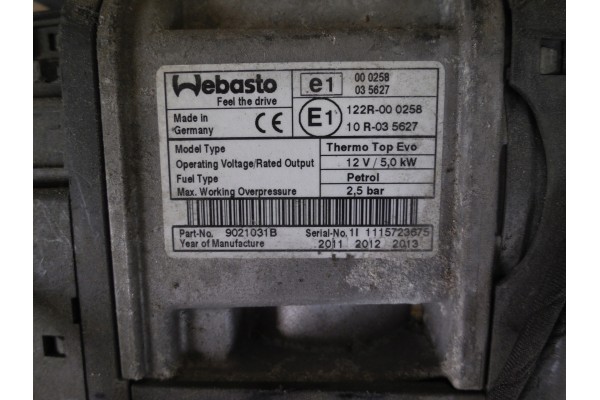 Calefactor estacionario Webasto para Nissan GTR R35 gasolina