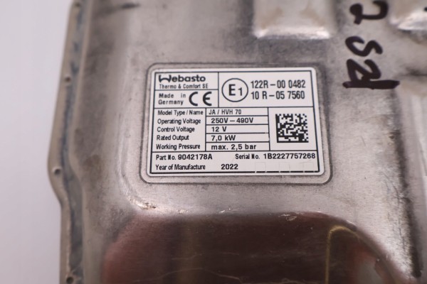 JEEP WRANGLER JL CHRYSLER PACIFICA BATTERY HEATER WEBASTO 68445445AB Car type passenger cars 4x4 SUV