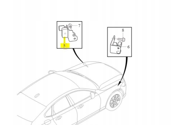 Active suspension sensor left front Volvo S90 V90 XC60