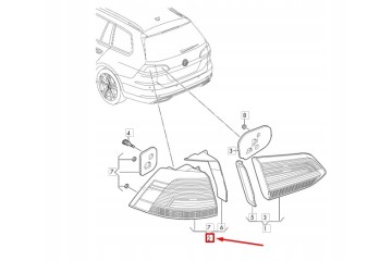 Luz Trasera Derecha Exterior VW Golf MK7 Variant 5G9945096E Original