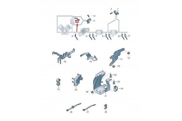 OE VAG EXHAUST GAS TEMPERATURE SENSOR AUDI A6 3 0 TDI 13 Catalog number of the part 059906088DQ