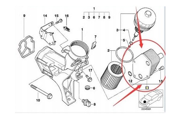 BMW 3 E46 5 E39 Oil cooler heat exchanger 11422247015 Original Part manufacturer BMW OE