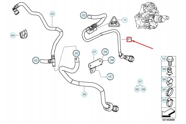 OE BMW 13537810784 FUEL LINE BMW 5 F10